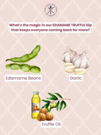 What's the magic in this dip? It's the simple, high-quality ingredients: fresh edamame beans, garlic, and luxurious truffle oil.