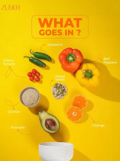 Here’s what makes the Avocado Sunshine bowl shine. We use fresh avocado, quinoa, bell peppers, cherry tomatoes, and a hint of jalapeño for a little kick.