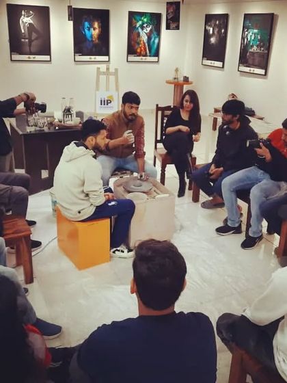 An interactive session where students get to ask questions and get a close-up look at the hand-building process.