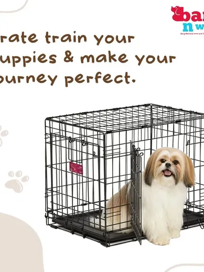 A crate is not a cage; it's a safe personal space for your dog. We guide you through crate training to help your puppy see it as their cozy den. This is an essential tool for house training and ensuring their safety.