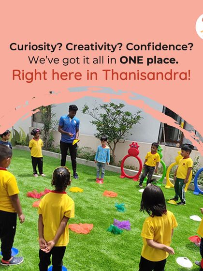 Here in Thanisandra, our outdoor space is a hub for building curiosity, creativity, and confidence. With expert guidance, children engage in physical games that develop their motor skills and teach them to work together.