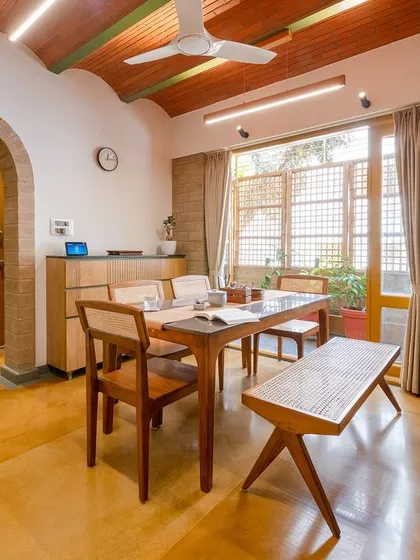 The dining room, a central hub for the family.