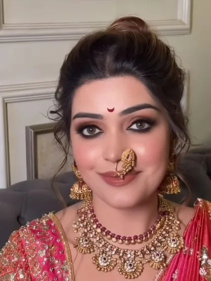 A direct look from a happy bride. Notice how the HD makeup creates a smooth, photo-ready finish while still looking natural and not heavy.