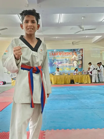 This student is ready for his fight, showing the confidence we build at our academy.