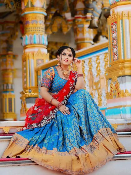 Designer Trends - Ethnic & Occasion Wear Rental Traditional Half Sarees (Langa Voni) photo 31