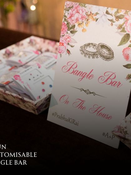 A fun, customizable bangle bar where guests could pick and choose their own bangles. This interactive station is always a huge hit and serves as a wonderful, wearable party favor.