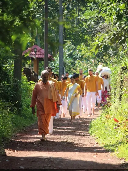 A silent walk through the natural paths surrounding our Amboli ashram. This is a form of walking meditation, allowing students to connect with nature and their inner selves as part of our Yoga Teacher Training Course.