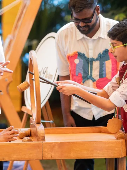 A young guest tries his hand at one of the carnival games. Creating a family-friendly and fun atmosphere is a key part of our planning process.