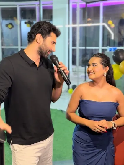 It was a pleasure to interview the one and only Aditya Roy Kapur. Sharing the stage with celebrities is always a highlight, and my goal is to create a comfortable and engaging conversation that the audience loves.