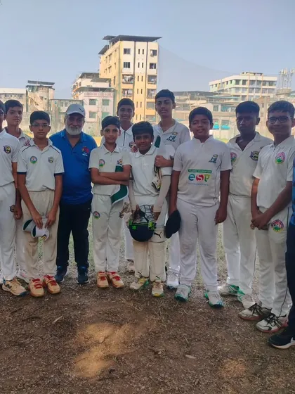 Celebrating a great all-round performance by Parth Rane in the U-14 Shatabdi Chashak tournament, where he scored 60 runs and took 3 wickets.