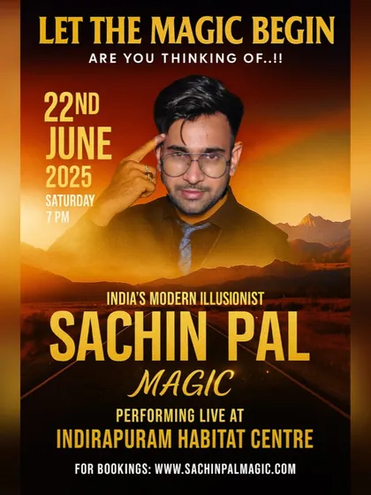 This poster for my show at the Indirapuram Habitat Centre invites the audience to witness the impossible become reality.