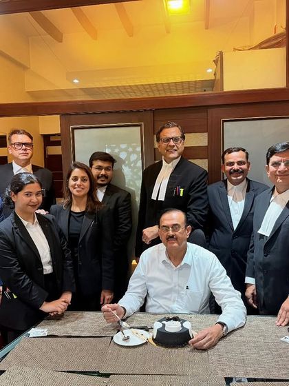 A group photo with Mr. Vikas Singh on his birthday. It is important to honor the leaders and mentors in our profession.