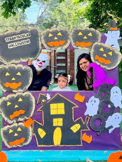 Another fantastic family costume at our Halloween workshop. The creativity and enthusiasm of our community is truly inspiring.