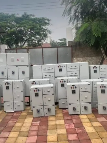 A wider view of the Sub PDB panels ready for installation at the multispecialty hospital. Each panel is equipped with my advanced components to provide a reliable energy management solution tailored for critical healthcare needs.
