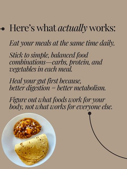 Here's what actually works: eating balanced meals at the same time daily, healing your gut, and figuring out what foods work for your unique body.
