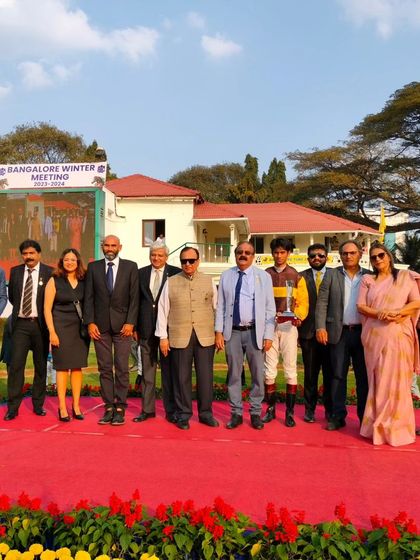 The winning connections of the K.N. Chennabasappa Memorial Trophy.
