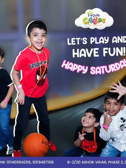 Happy Saturday! The weekend is for playing and having fun with friends. Our trampoline area is the perfect place for kids to jump, bounce, and burn off some energy.