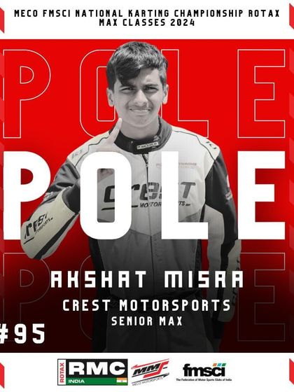 Akshat Misra of Crest Motorsports secures pole position in the Senior Max class at Round 1 of the 2024 championship.