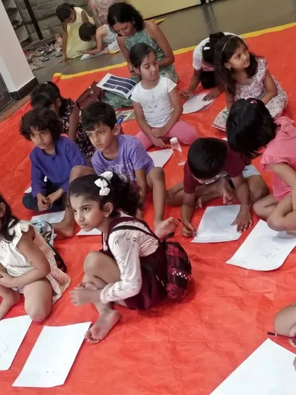 We had a fabulous time with beloved illustrator Priya Kuriyan. She read from 'Beauty the Buffalo' and led a wonderful drawing workshop where everyone, including the adults, learned to sketch the characters.