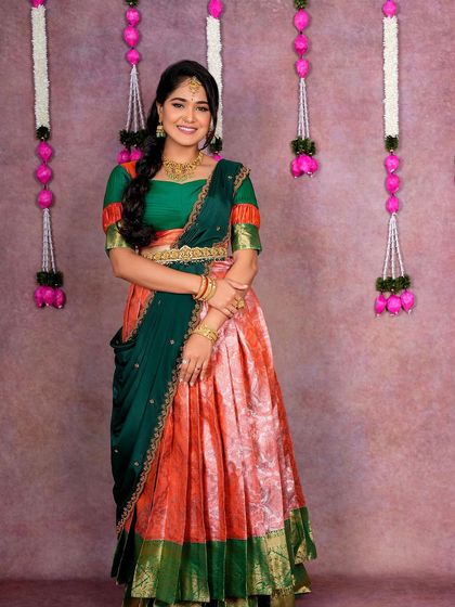 Designer Trends - Ethnic & Occasion Wear Rental Traditional Half Sarees (Langa Voni) photo 17