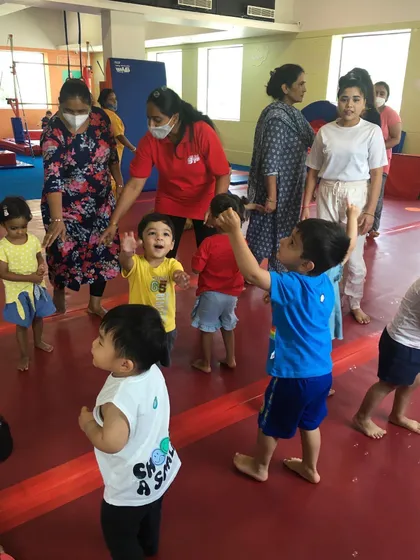 The smiles say it all. We love seeing parents and children interacting and learning together, creating a positive and encouraging atmosphere for everyone in the gym.