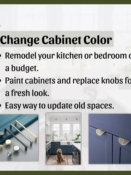 A simple change of cabinet color can completely refresh a kitchen or bedroom on a budget. A fresh coat of paint and new hardware is an easy DIY project that makes a huge impact.