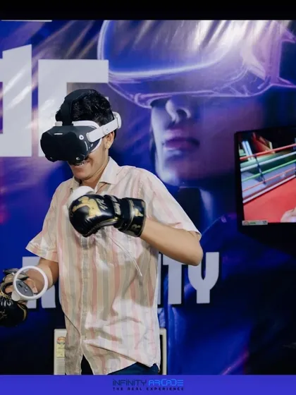 Step into the ring and feel the adrenaline with our VR boxing game. It's a full-body workout that feels more like play. Our virtual reality setup offers a range of immersive games that will transport you to another world.