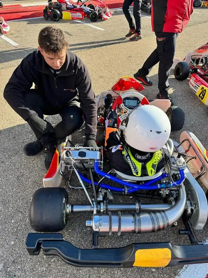 A duplicate shot of our driver and his mechanic.