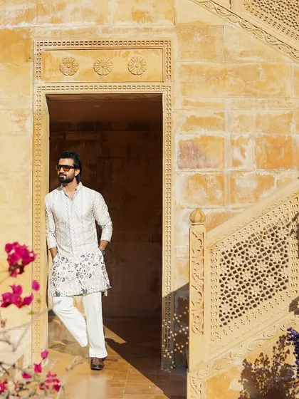 The play of light and shadow in this Jaisalmer doorway creates a dramatic effect.