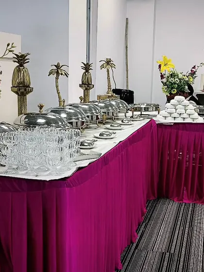 A vibrant buffet setup for the office opening of Tech 4 Logic in Gurgaon. I cater all types of corporate events, from launch parties to daily meal services.