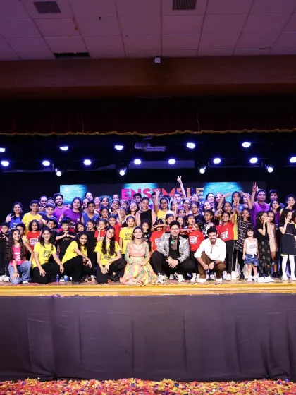 Welcome to the Ensemble family. This is our entire cast from the 'On-Stage 25' showcase, a community of passionate dancers, dedicated instructors, and supportive parents celebrating a successful show.