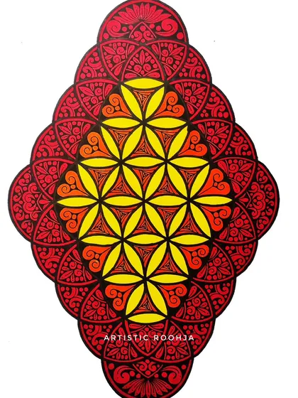 The complete elongated mandala, a beautiful and unique shape that we explore in the course tutorials.