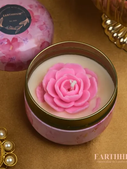 A classic pink rose in a matching pink tin. This makes such a sweet and thoughtful gift.