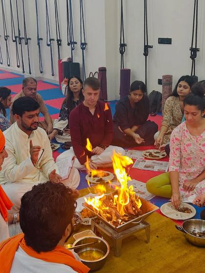 The Havan ceremony is an integral part of our course, connecting us to the ancient Vedic traditions of yoga.