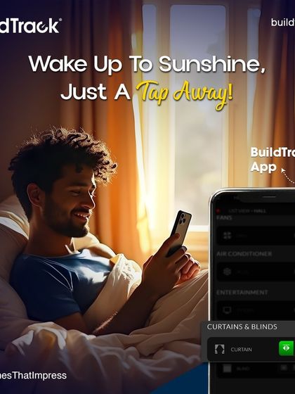Let the sunshine in with just a tap. Our app gives you full control over your motorized curtains and blinds, so you can wake up to natural light whenever you want.