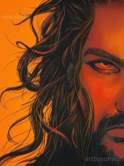 This is my digital art of Kaal Bhairav, another fierce form of Lord Shiva. I used intense, fiery colors and a close up view to show his powerful gaze. It was created on my XPpen tablet.