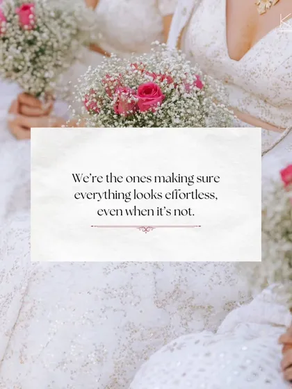 We're the ones making sure everything looks effortless, even when it's not. The seamless execution you see is the result of meticulous planning and hard work.