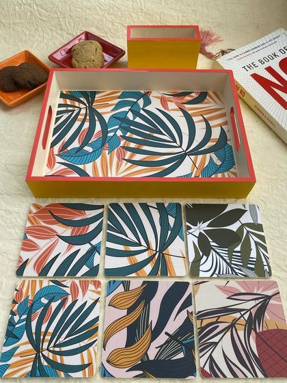 Neetikriti - Hand-Painted Home Decor & Personalized Gifts Hand-Painted Trays & Coasters photo 8