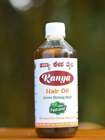 A single bottle of Kanya Hair Oil, my signature product for hair fall control and promoting growth.