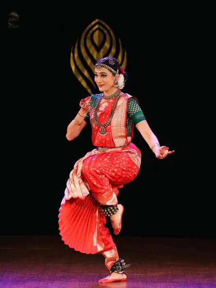 The energy of a live performance is unmatched. This image from the Krishna Gana Sabha's Pongal festival captures a dynamic moment on stage. My experience performing for an audience has taught me how to command attention and project confidence, skills I use in every photoshoot.