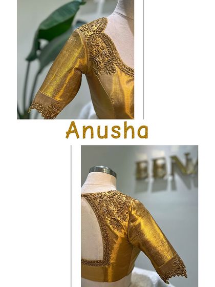 This collection showcases a variety of my custom blouse designs, from pastel engagement pieces to rich Kanjivaram pairings. Each one is uniquely crafted with different handwork techniques, fabrics, and cuts to match my client's vision.