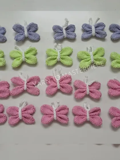 Rows of butterfly keychains ready for a bulk order. They are perfect for spring-themed events or as favors for a girl's birthday party.