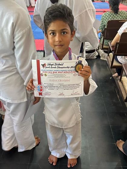 Even our youngest competitors bring home medals. This little champion is starting his journey with a win.