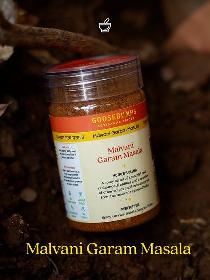 My Malvani Garam Masala, sitting in its natural element. This spicy blend of Konkani chillies and other spices is perfect for bringing the robust, earthy flavours of Malvani cuisine to your curries and seafood dishes.