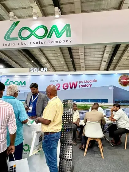 A wide shot of the activity at my booth during the Global Solar Expo. It's always a pleasure to see so much interest in renewable energy and to be a central part of the conversation.