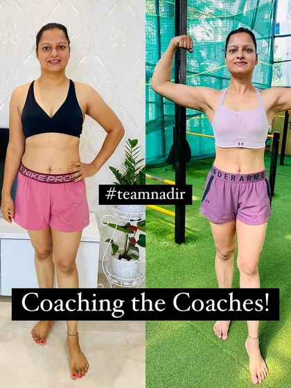 Coaching the coaches. Even as a nutritionist, this client knew the value of having a coach to guide her through her own transformation, especially when facing challenges like illness and injury.
