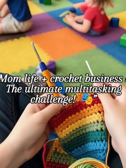 Mom life plus a crochet business is the ultimate multitasking challenge. I thought I'd crochet for five minutes, and now it's been hours. But at the end of the day, I love what I do.