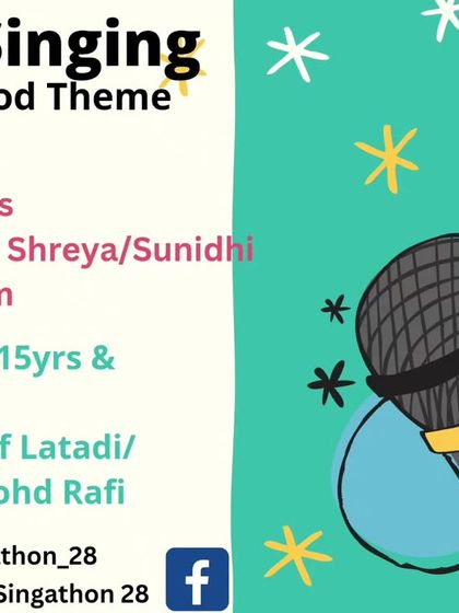 Another poster detailing the themes for our solo singing competition, open to participants from Mumbai and Pune.