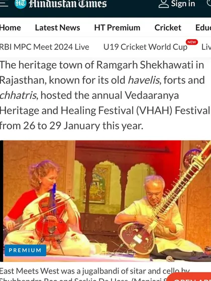 A review of our concert in the Hindustan Times. We are always grateful for the media coverage that helps bring our music to a wider audience.