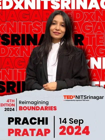 Being invited to speak at platforms like TEDx is an honor that allows me to share my perspective on the law and social change. This poster from my talk at TEDxNITSrinagar represents my commitment to "Reimagining Boundaries," both in the legal field and in our society.